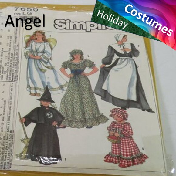 Simplicity 7650 sewing pattern Misses Large 18-20 Angel Pilgrim Prairie Witch - Picture 1 of 9